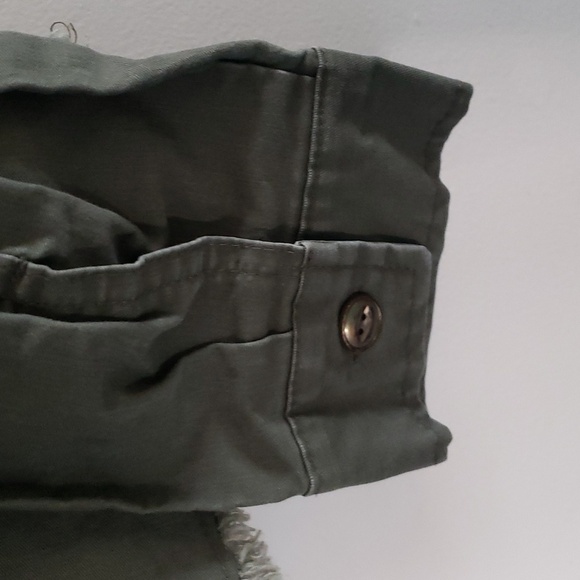 Hippie Rose Olive Hoodie Distressed Boho Jacket Size Medium - Picture 7 of 10